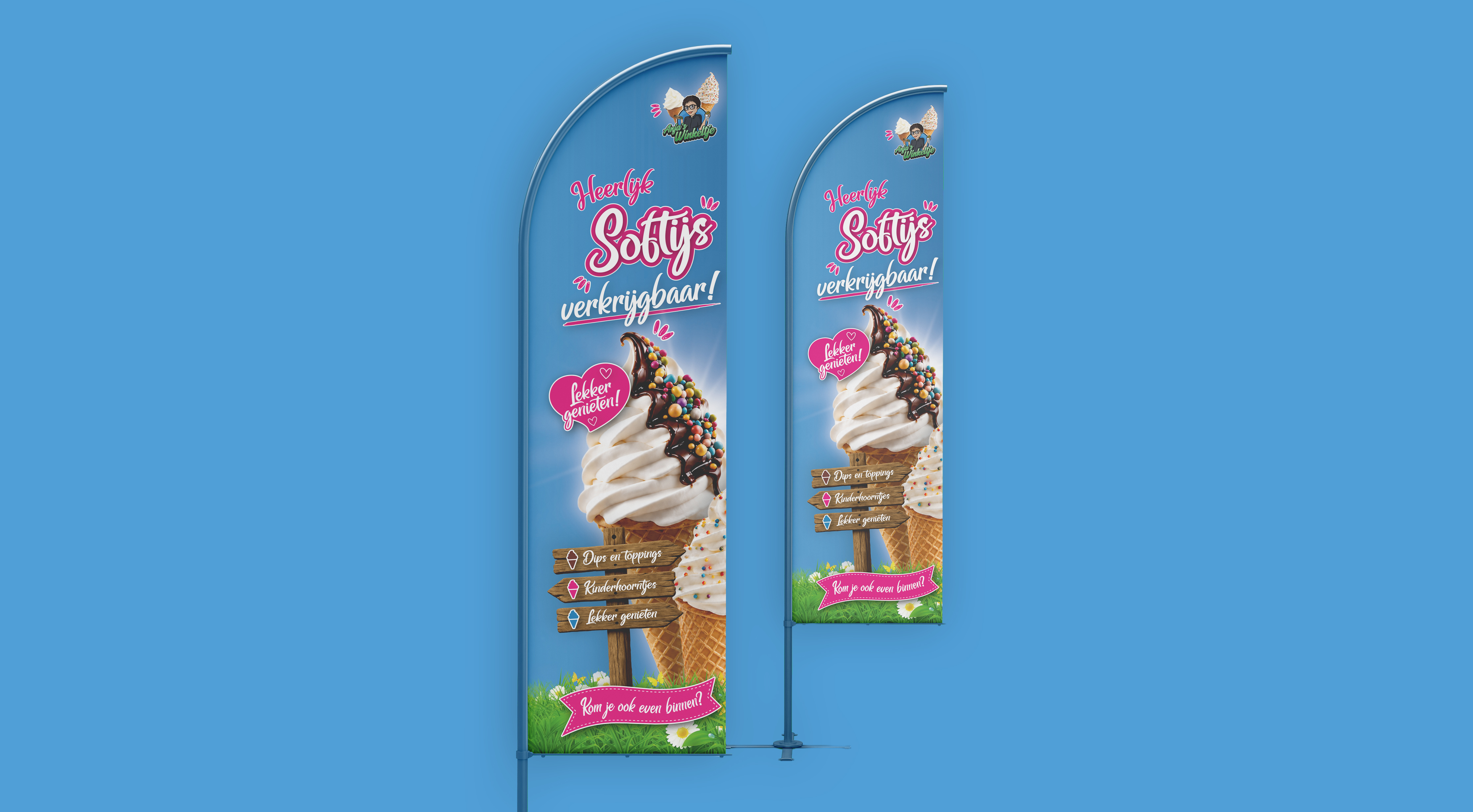 Anja’s Winkeltje Boxmeer: Softijs Beachflag