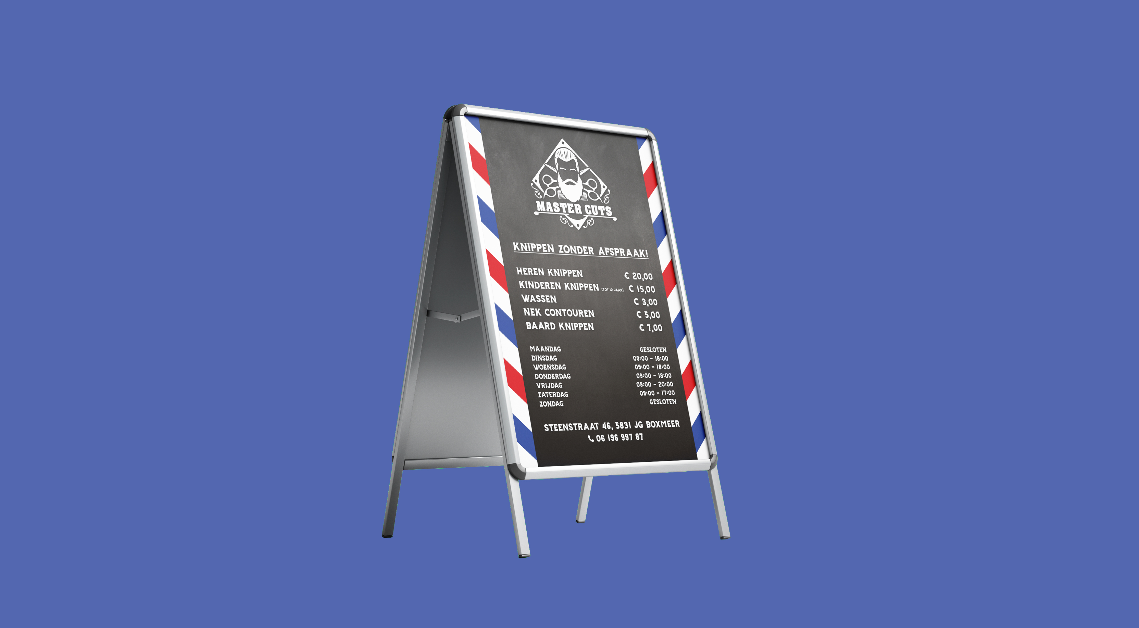 Master Cuts Boxmeer: Reclame Poster Stoepbord